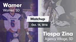 Matchup: Warner  vs. Tiospa Zina  2016