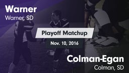 Matchup: Warner  vs. Colman-Egan  2016