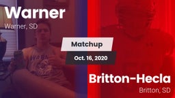 Matchup: Warner  vs. Britton-Hecla  2020