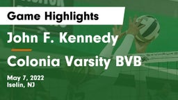 John F. Kennedy  vs Colonia Varsity BVB Game Highlights - May 7, 2022