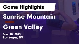 Sunrise Mountain  vs Green Valley  Game Highlights - Jan. 10, 2023