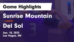 Sunrise Mountain  vs Del Sol  Game Highlights - Jan. 18, 2023