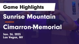 Sunrise Mountain  vs Cimarron-Memorial  Game Highlights - Jan. 26, 2023