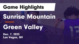 Sunrise Mountain  vs Green Valley  Game Highlights - Dec. 7, 2023