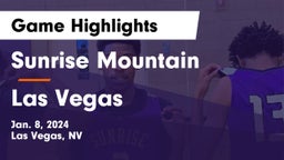 Sunrise Mountain  vs Las Vegas  Game Highlights - Jan. 8, 2024