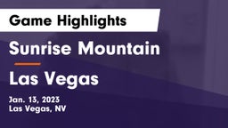 Sunrise Mountain  vs Las Vegas  Game Highlights - Jan. 13, 2023
