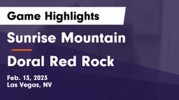 Sunrise Mountain  vs Doral Red Rock  Game Highlights - Feb. 13, 2023