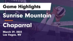 Sunrise Mountain  vs Chaparral  Game Highlights - March 29, 2022