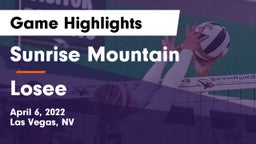 Sunrise Mountain  vs Losee Game Highlights - April 6, 2022