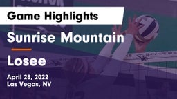 Sunrise Mountain  vs Losee Game Highlights - April 28, 2022