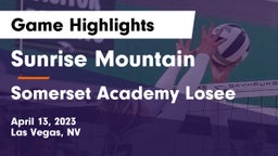 Sunrise Mountain  vs Somerset Academy Losee Game Highlights - April 13, 2023