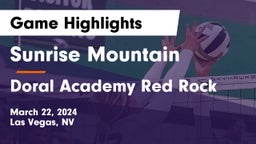 Sunrise Mountain  vs Doral Academy Red Rock Game Highlights - March 22, 2024