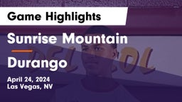Sunrise Mountain  vs Durango Game Highlights - April 24, 2024