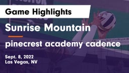 Sunrise Mountain  vs pinecrest academy cadence Game Highlights - Sept. 8, 2022
