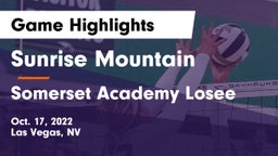 Sunrise Mountain  vs Somerset Academy Losee Game Highlights - Oct. 17, 2022