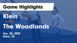 Klein  vs The Woodlands  Game Highlights - Jan. 28, 2020