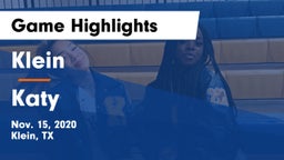 Klein  vs Katy  Game Highlights - Nov. 15, 2020