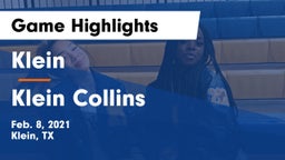 Klein  vs Klein Collins  Game Highlights - Feb. 8, 2021