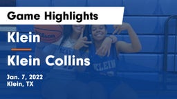 Klein  vs Klein Collins  Game Highlights - Jan. 7, 2022