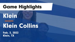 Klein  vs Klein Collins  Game Highlights - Feb. 2, 2022