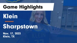 Klein  vs Sharpstown  Game Highlights - Nov. 17, 2023