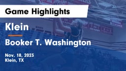 Klein  vs Booker T. Washington  Game Highlights - Nov. 18, 2023