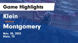 Klein  vs Montgomery  Game Highlights - Nov. 20, 2023