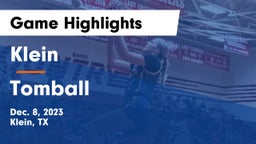 Klein  vs Tomball  Game Highlights - Dec. 8, 2023