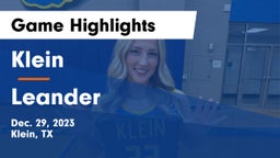 Klein  vs Leander  Game Highlights - Dec. 29, 2023