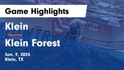 Klein  vs Klein Forest  Game Highlights - Jan. 9, 2024