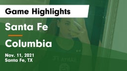 Santa Fe  vs Columbia  Game Highlights - Nov. 11, 2021