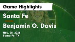 Santa Fe  vs Benjamin O. Davis  Game Highlights - Nov. 28, 2023
