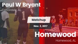 Matchup: Paul W Bryant vs. Homewood  2017