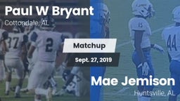 Matchup: Paul W Bryant vs. Mae Jemison  2019