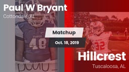 Matchup: Paul W Bryant vs. Hillcrest  2019