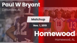 Matchup: Paul W Bryant vs. Homewood  2019