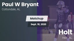 Matchup: Paul W Bryant vs. Holt  2020