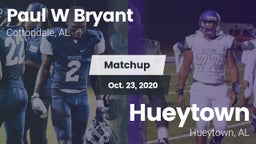 Matchup: Paul W Bryant vs. Hueytown  2020