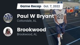 Recap: Paul W Bryant  vs. Brookwood  2022
