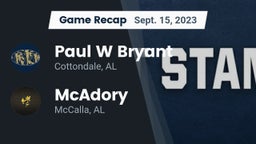 Recap: Paul W Bryant  vs. McAdory  2023