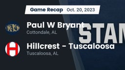 Recap: Paul W Bryant  vs. Hillcrest  - Tuscaloosa 2023