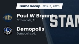 Recap: Paul W Bryant  vs. Demopolis  2023