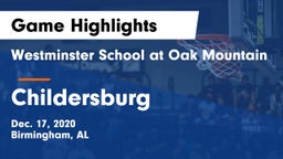 Westminster School at Oak Mountain  vs Childersburg  Game Highlights - Dec. 17, 2020