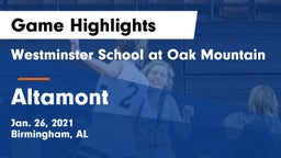 Westminster School at Oak Mountain  vs Altamont Game Highlights - Jan. 26, 2021