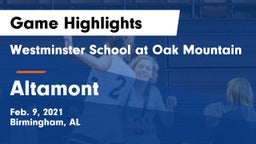Westminster School at Oak Mountain  vs Altamont  Game Highlights - Feb. 9, 2021
