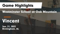 Westminster School at Oak Mountain  vs Vincent  Game Highlights - Jan. 21, 2022