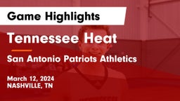 Tennessee Heat vs San Antonio Patriots Athletics Game Highlights - March 12, 2024