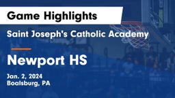 Saint Joseph's Catholic Academy vs Newport HS Game Highlights - Jan. 2, 2024
