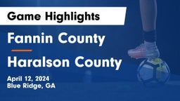 Fannin County  vs Haralson County  Game Highlights - April 12, 2024
