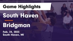 South Haven  vs Bridgman  Game Highlights - Feb. 24, 2023